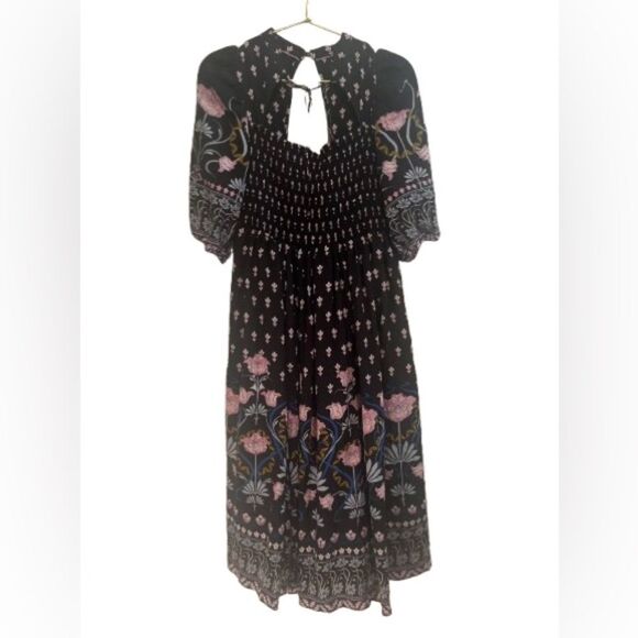 Anthropologie Dasha Smocked Floral Midi Dress - Picture 3 of 11